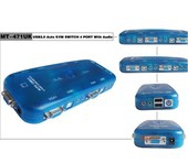 自动USB KVM切换器 (塑盒)4口带线