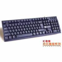 蝎族 K38/K39 商务有线游戏键盘 USB台式机电脑键盘 网吧办公