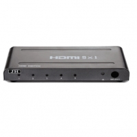 晶华HDMI5切1切换器5进1出分屏器4K高清集线器带电源带红外遥控五个主机一个...
