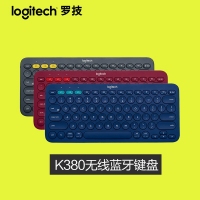 罗技K380(灰红蓝)蓝牙键盘安卓苹果电脑平板多平台键盘