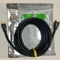 百泰 黑色皮面HDMI线高清线1.4版电视电脑连接线1.5米