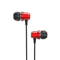赛歌图 H15 红色 入耳式耳机 金属磨砂质感 重低音炮 手机电脑 k歌音乐有线耳塞式耳机