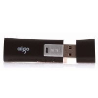Aigo/爱国者L8202商务U盘64G 写保护开关优盘防病毒带指示灯 黑色