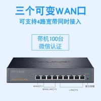 TP-LINK TL-R479G+ 多WAN口全千兆企业VPN路由器|9个千兆网口，1WAN+3WAN/LAN+5LAN|内置AC功能|Web认证、微信连Wi-Fi、PPPoE服务器|带机量80-100