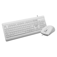 凯迪威6200（白色）有线键盘鼠标套装 办公游戏 笔记本电脑键鼠