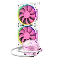 ID-COOLING PINKFLOW240ARGB粉色炫彩5V电脑台式风扇CPU一体水冷