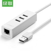 绿联 30299 USB百兆有线网卡 苹果免驱 USB2.0转RJ45网线接口 白