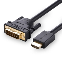 绿联（UGREEN）30116 HDMI转DVI转接线 1米 DVI转HDMI线 双向转换高清