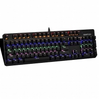 讯拓机械键盘K01 插拔青轴RGB发光金属面板全键无冲吃鸡游戏键盘