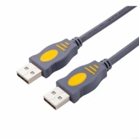 京华灰色无氧铜USB2.0 对拷线1.5米 公对公数据线 USB对USB硬盘线数...
