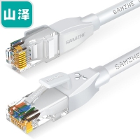山泽(SAMZHE)六类cat6类网线纯铜千兆网络跳线1米白色电视盒电脑路由器宽...