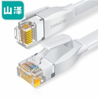 山泽(SAMZHE)BBP6015六类网线cat6类千兆网线1.5米白色笔记本电脑电视盒路由器宽带网络连接线BBP6015