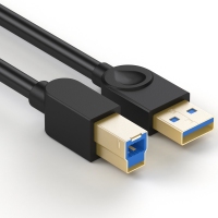 山泽(SAMZHE)SDY-04C高速USB3.0打印机数据线AM/BM黑色2米