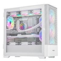 半岛铁盒W3白色台式机电脑侧透MATX机箱游戏360水冷机箱