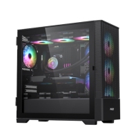半岛铁盒W3黑色台式机电脑侧透MATX机箱游戏360水冷机箱