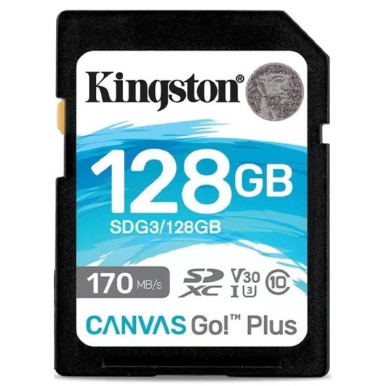 金士顿SD卡128G SDG3 170M/90M V30 4K 极速相机内存卡