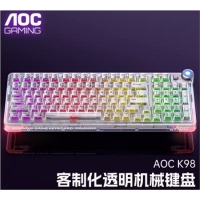 AOC【K98白色】蓝牙三模客制化机械键盘