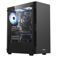 半岛铁盒W5（黑）机箱台式机电脑ATX主机外壳风冷背线商务游戏中塔式