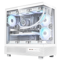 半岛铁盒应龙360海景房机箱（白色） 台式机电脑全侧透ATX水冷主机箱