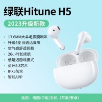 绿联15612 HiTune真无线蓝牙耳机H5白色蓝牙5.3版本