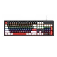 韩国现代【K600黑+白+红】青轴机械键盘