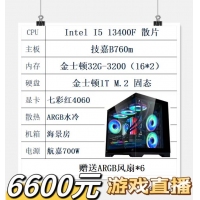 I5 13400F 七彩虹4060显卡 技嘉760主板 32G内存 1T固态