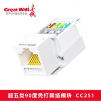 长城 CC251 网络模块  超五类90度免打 过福禄克测试 磷铜镀金针脚 经久...