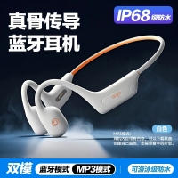 爱国者GS06 米色 32G 骨传导蓝牙运动游泳耳机 IPX8级防尘防水无线耳机