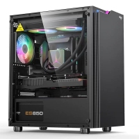 爱国者V13黑色 240水冷 MATX玻璃侧透RGB光灯条机箱