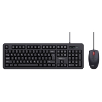联想Lenovo Services KM101 黑色 USB有线键鼠套装
