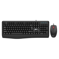 联想Lenovo Services KM201 黑色 USB有线键鼠套装