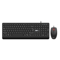 联想Lenovo Services KM301 黑色 USB有线键鼠套装