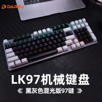 达尔优 LK97 黑灰色 红轴 有线机械键盘