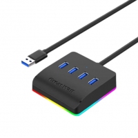 长城CJ278-0.5米 USB3.0四口RGB彩光 HUB集线器