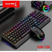 长城GW-720 机械键盘+鼠标 套装 黑色