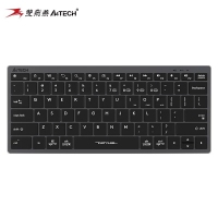 双飞燕 FBX51C 遂空灰 无线蓝牙多模充电超薄轻便笔记本键盘