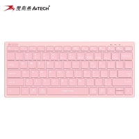 双飞燕 FBX51C 樱花粉 无线蓝牙多模充电超薄轻便笔记本键盘