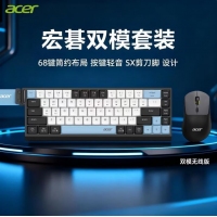 宏碁（acer）OKR264 暗青色 双拼色 无线蓝牙双模 剪刀脚键鼠套装
