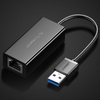 绿联20256黑色 USB3.0千兆网卡笔记本台式机电脑switch网线接口转换器