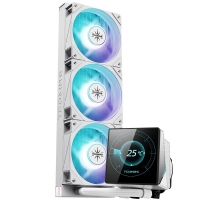 钛钽LG600（白色） 360一体式CPU水冷散热器 3.95英寸IPS大屏幕